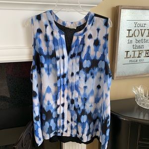 Mixed media swing tank top